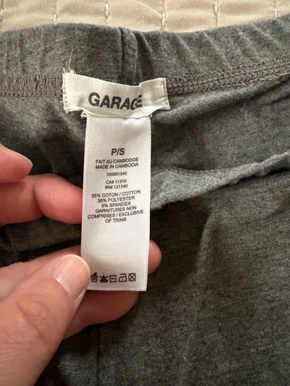 Garage Women’s Heather Gray spandex shorts- Elastic Waist
